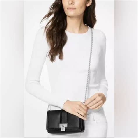 Michael Kors Padlock Chain Xbody Crossbody Purse Bag 